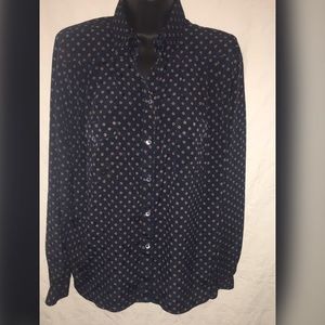 Vintage Liz Claiborne Paisley Print Blouse Small